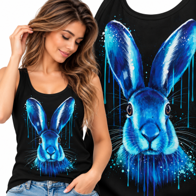 TANK TOP DAMSKI ZWIERZĘTA KRÓLIK